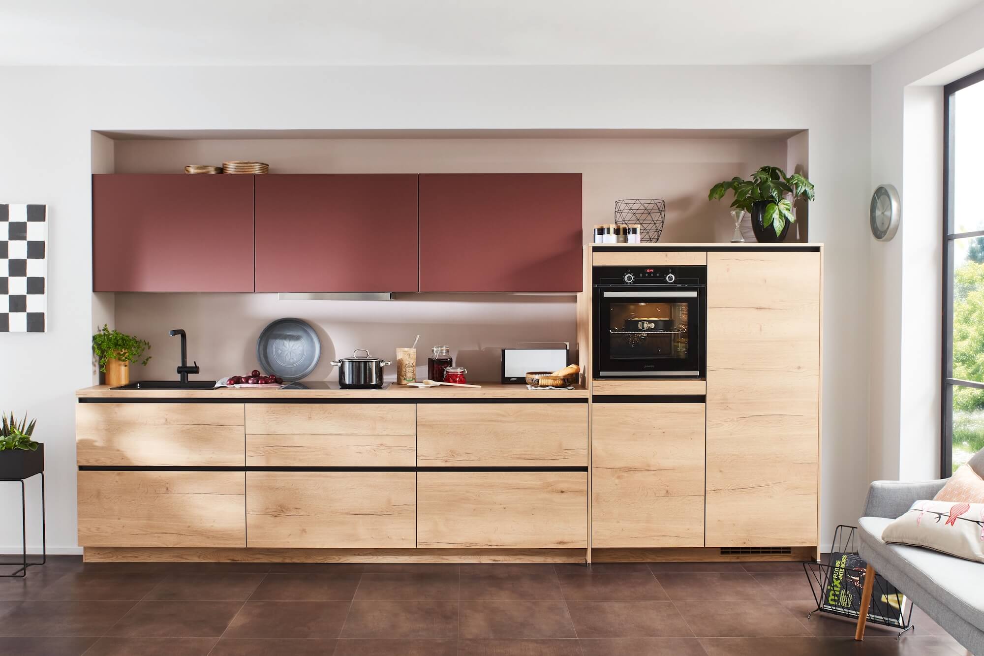 Nobilia Design Küchenzeile Eiche Sierra
