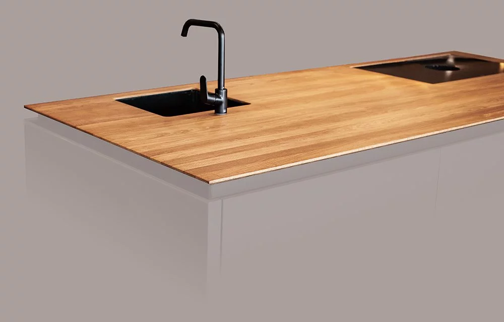 Massivholz-Arbeitsplatte Wagner& Schönherr