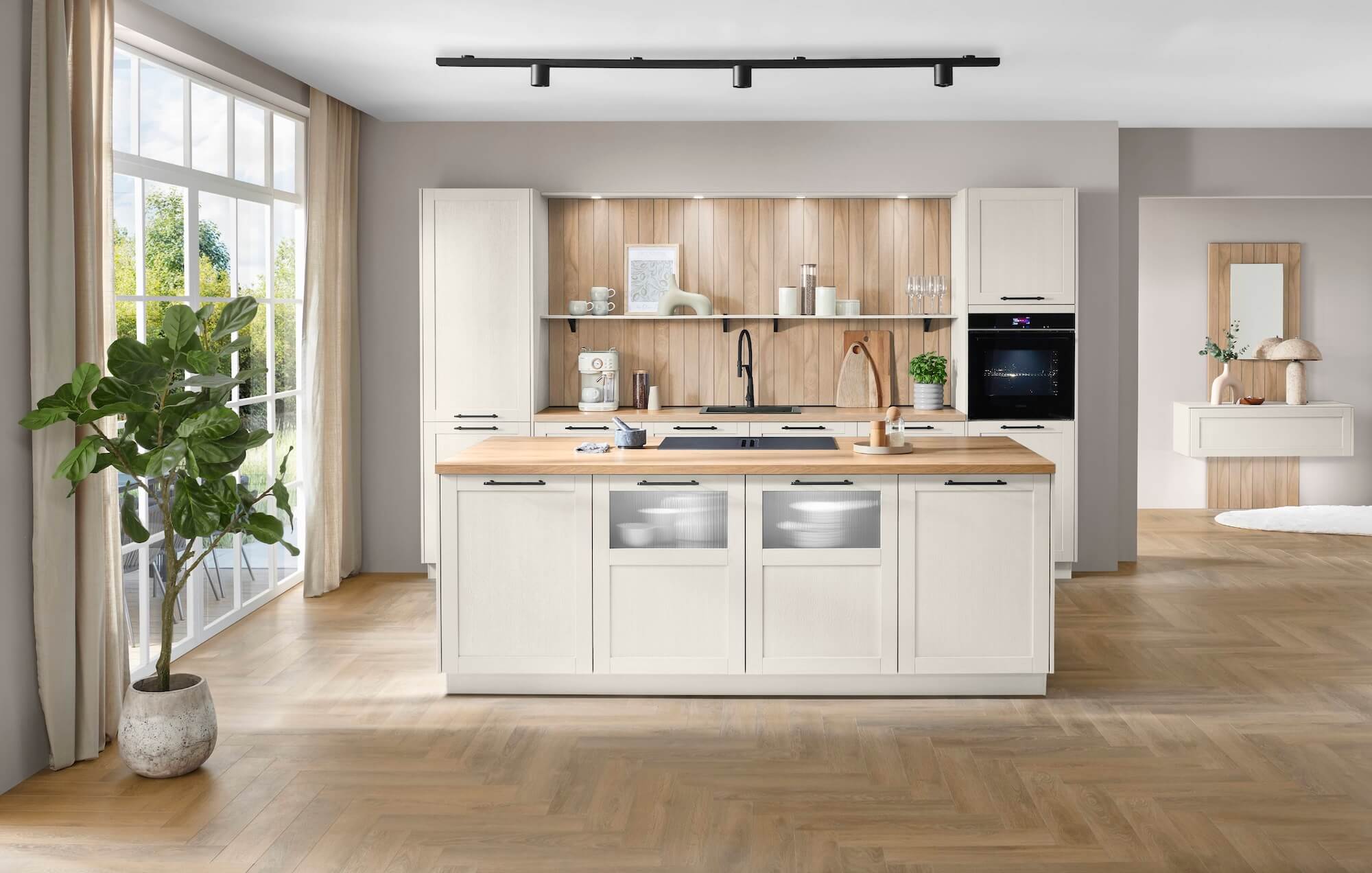 Nobilia Landhausküche Magnolia mit Insel