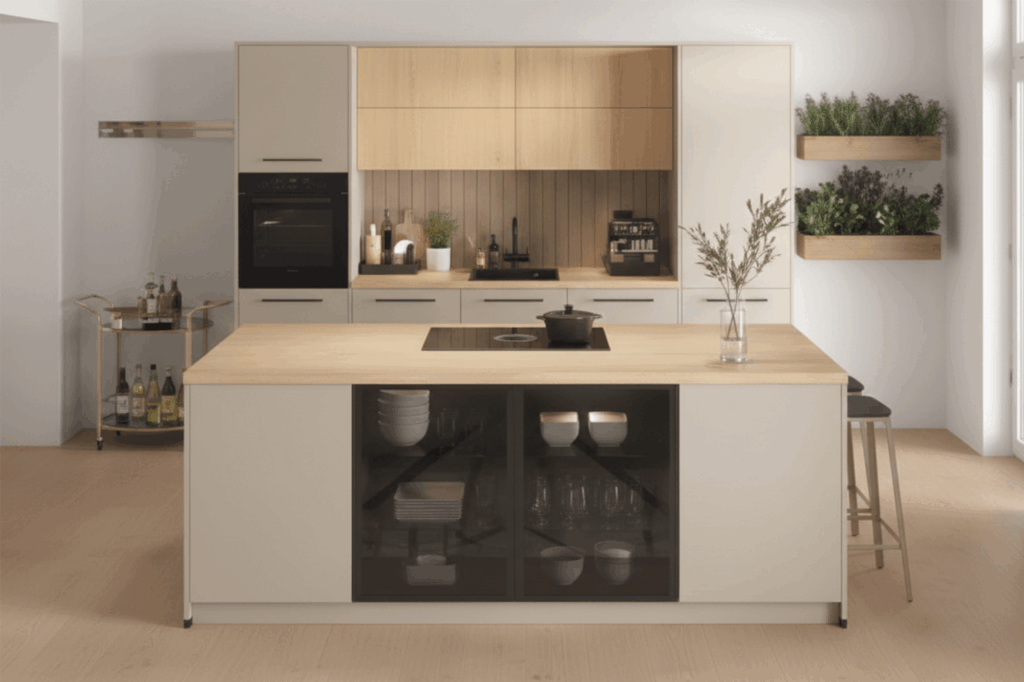 Nobilia Inselkueche Eiche sand