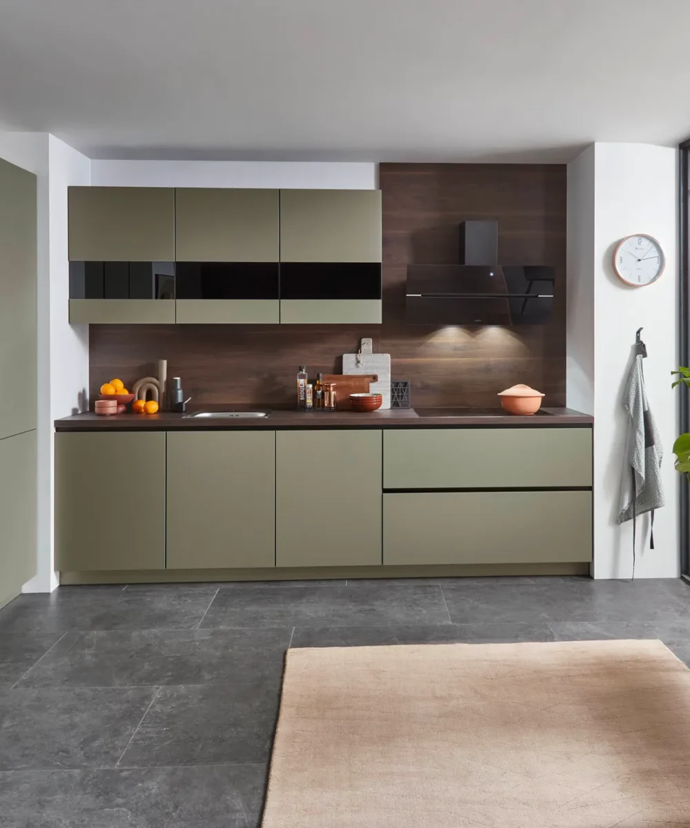 Nobilia Senso zweizeilige Kueche olive