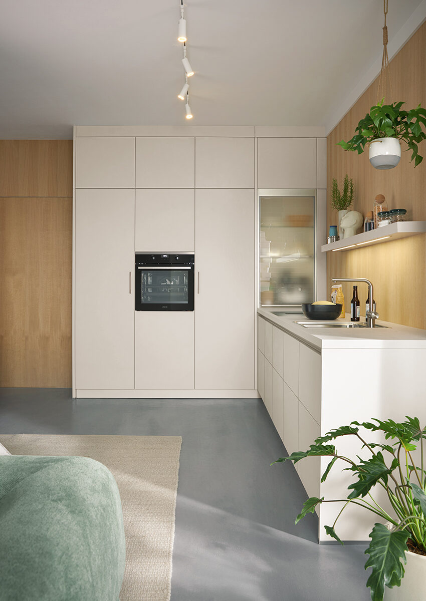 Schueller Matera Design L-Kueche Muschelweiss