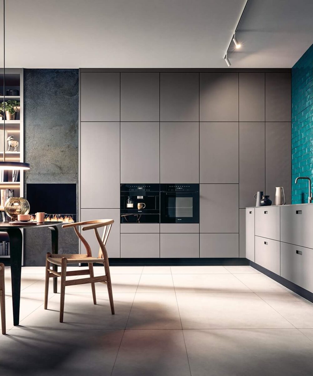 next125 moderne L-Kueche Grau