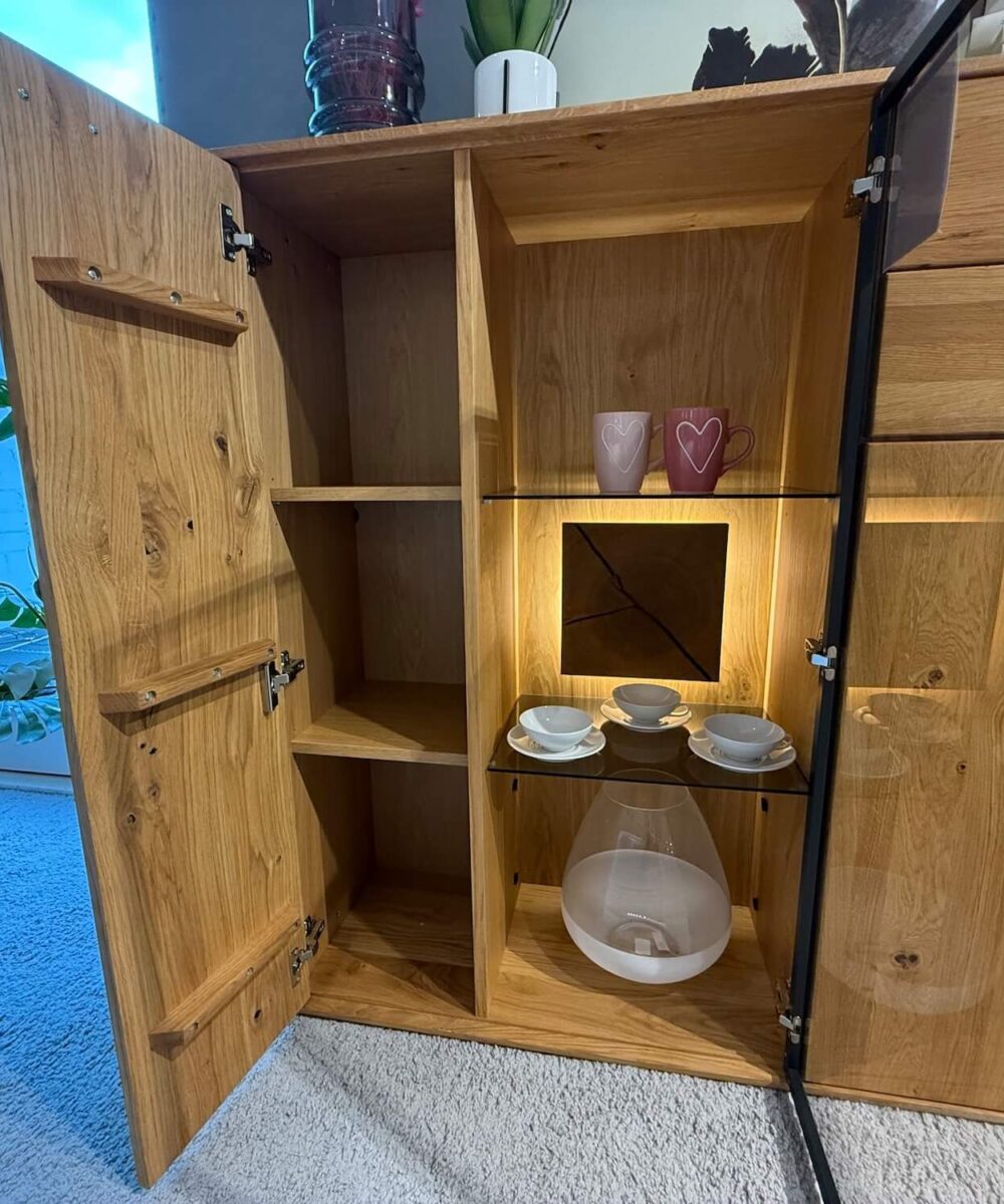 Highboard Global Fibra Wildeiche natur