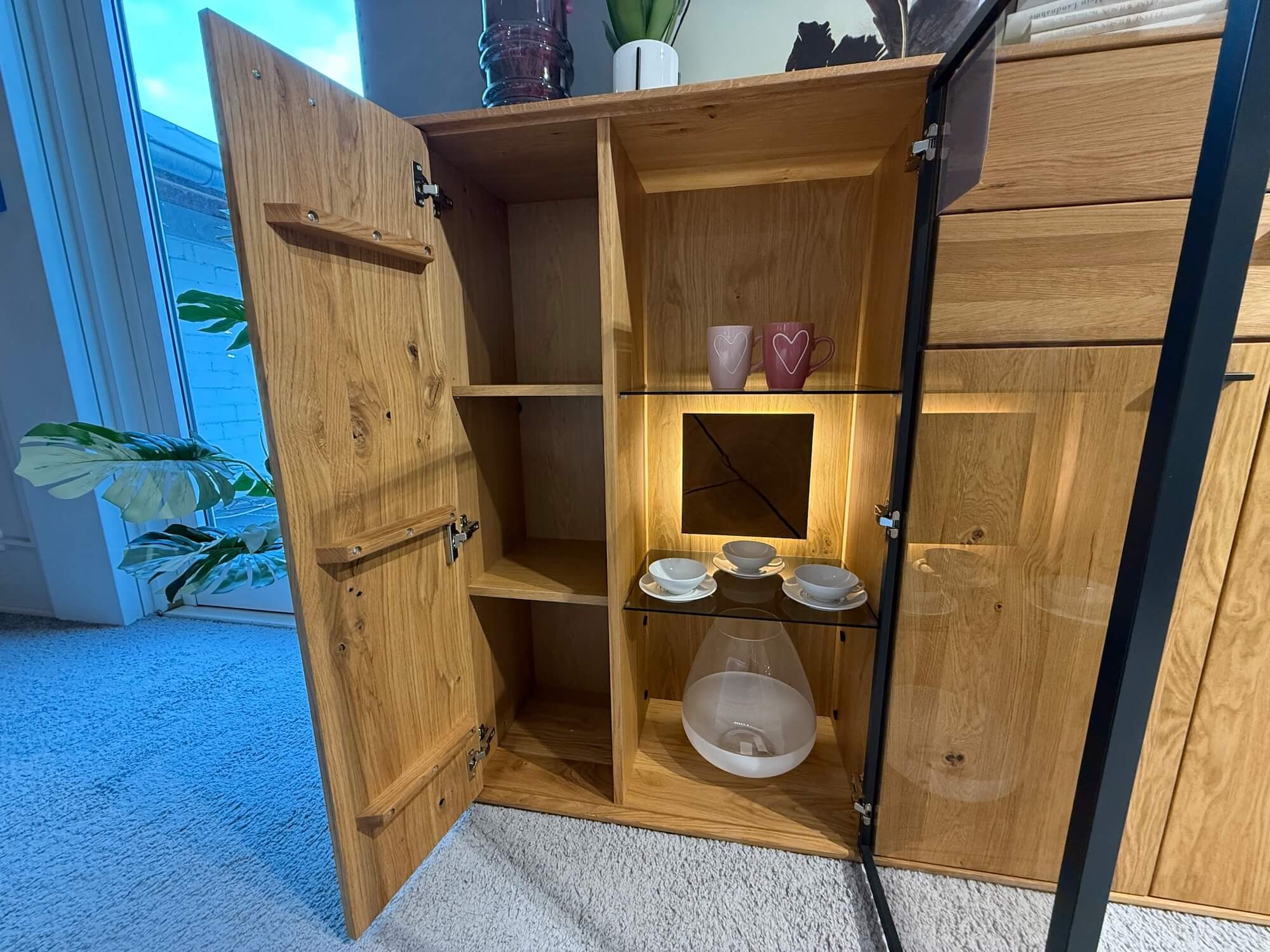 Highboard Global Fibra Wildeiche natur