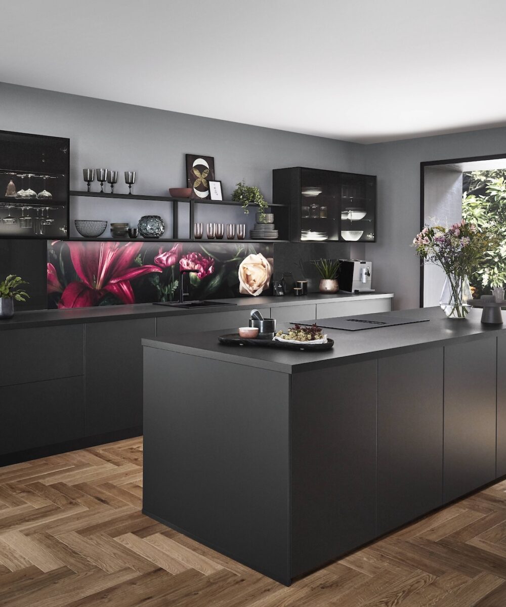 Nobilia Touch Design Inselküche schwarz