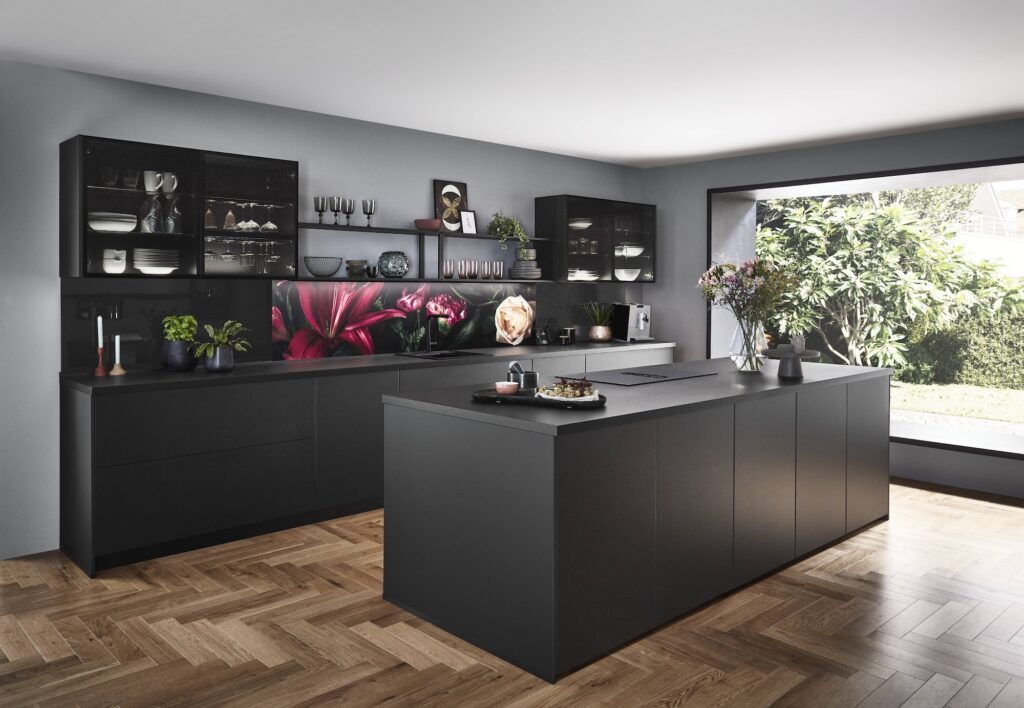 Nobilia Touch Design Inselküche schwarz