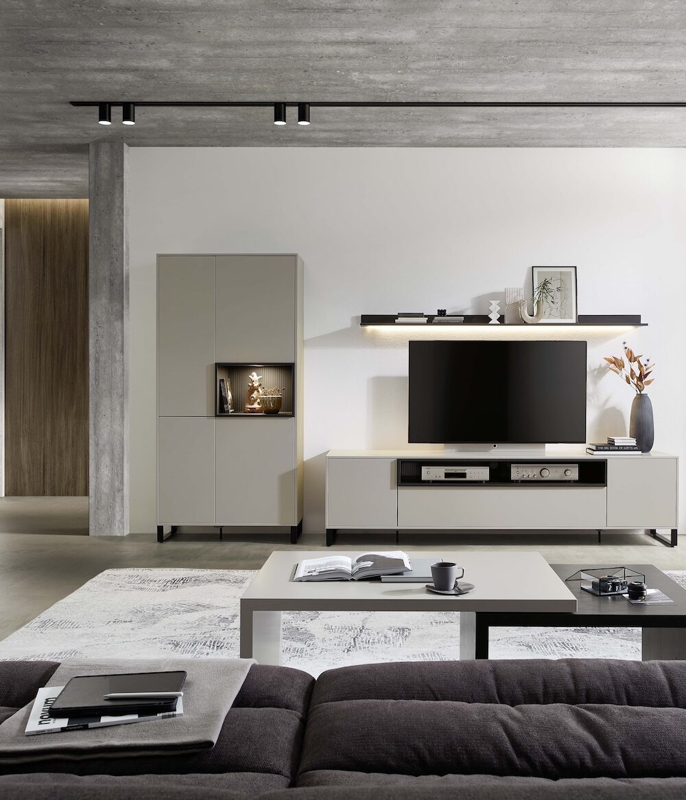 EM Focus Wohnwand grau modern