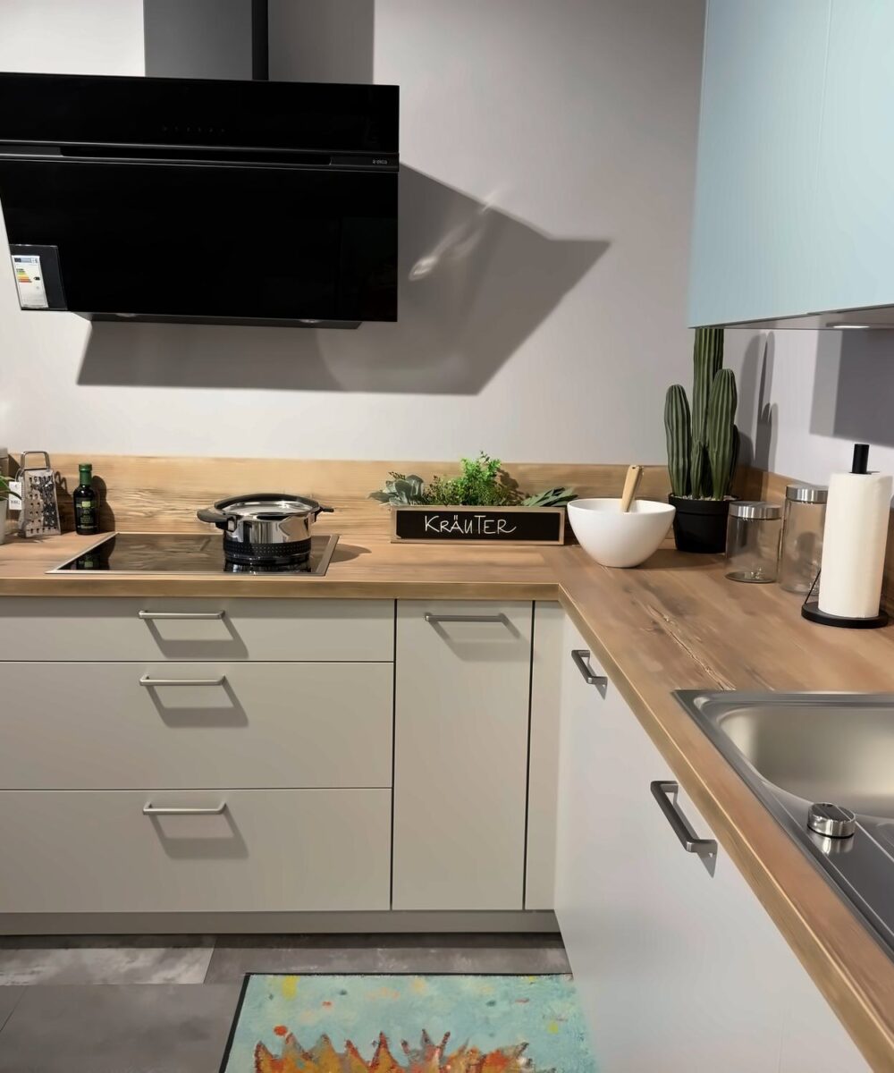 Nobilia Einbauküche Laser Sand Junker Progress Blanco
