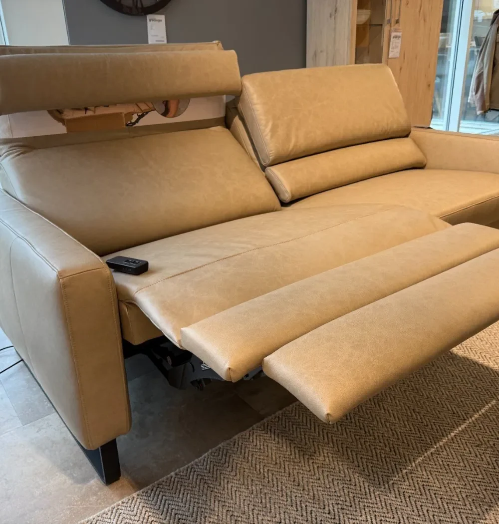 Sofagarnitur Global Valera Leder mit Relaxfunktion, Liegeposition mit Relaxfunktion