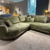 Ecksofa Natura Home Solenne, Gesamtansicht in Grün