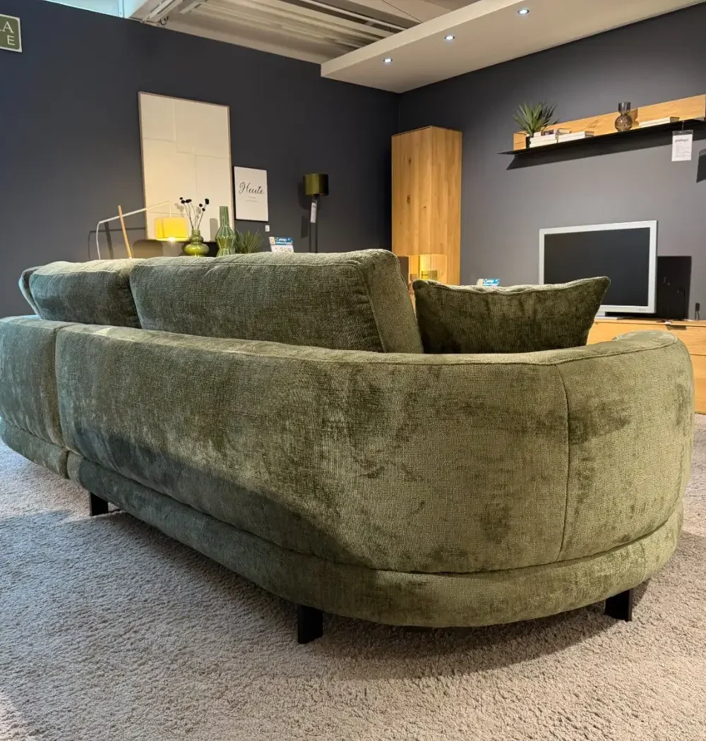 Ecksofa Natura Home Solenne, Seitenansicht mit Rundteil