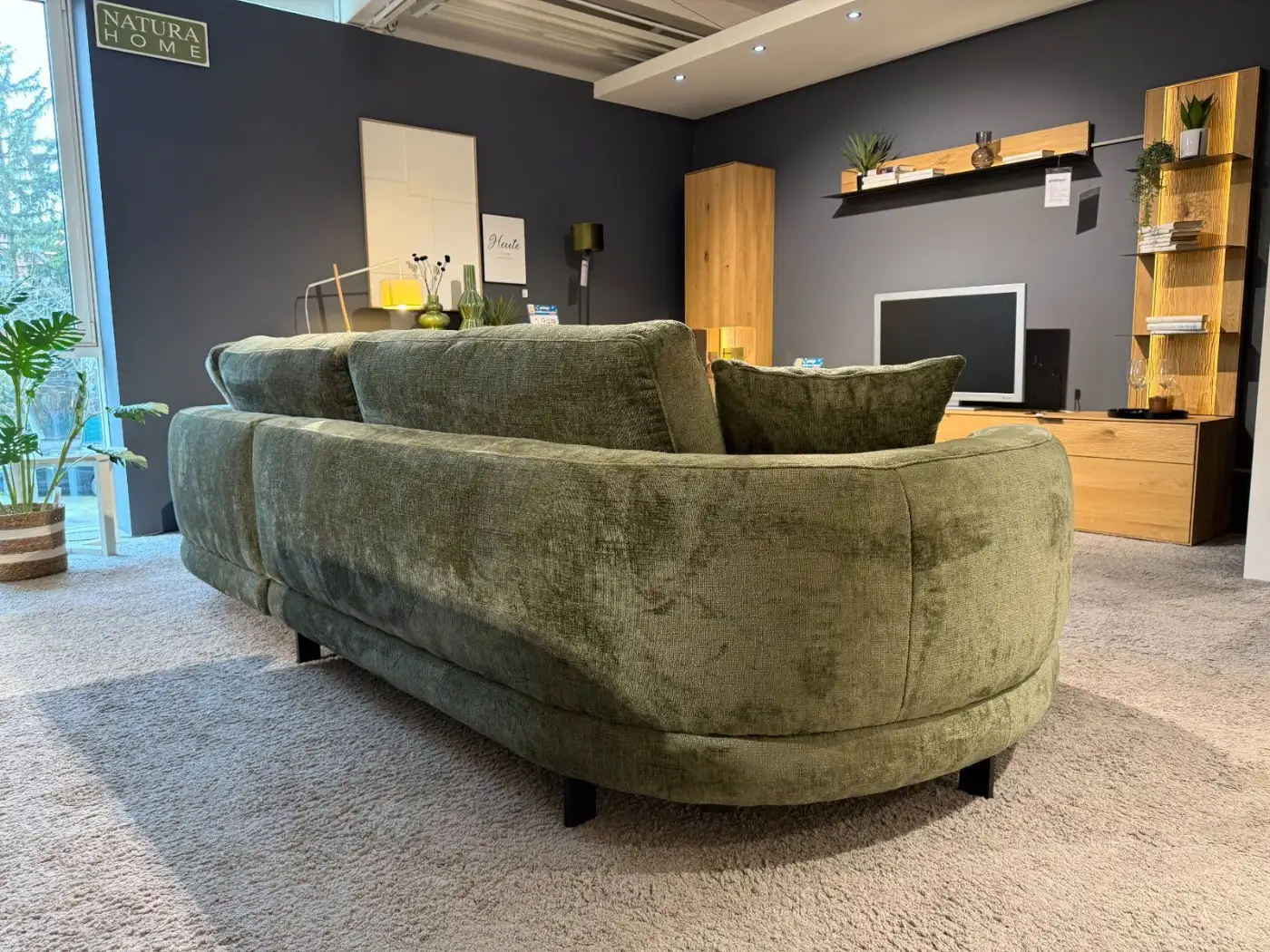 Ecksofa Natura Home Solenne, Seitenansicht mit Rundteil