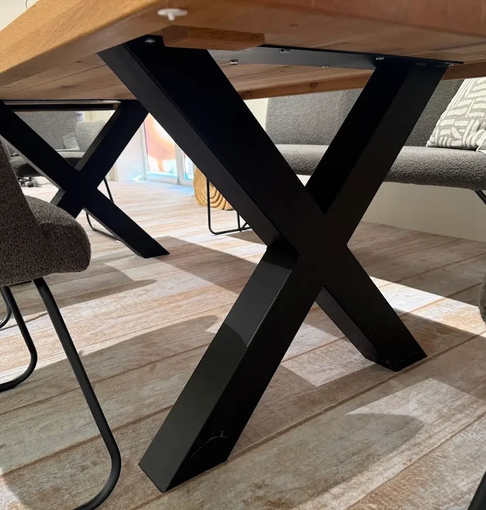 Esstisch Natura Clifton 220 cm, Gestell BIG-X in Schwarz