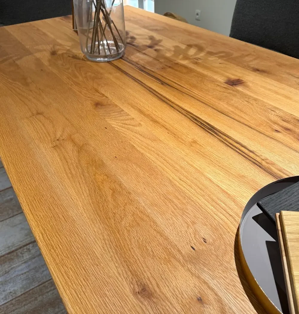 Esstisch Natura Clifton 220 cm, Detail der massiven Tischplatte